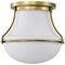 Nuvo Valdora 1-Light Flush Mount 14 in. Natural Brass White Opal Glass 60/7861 - alternate 5